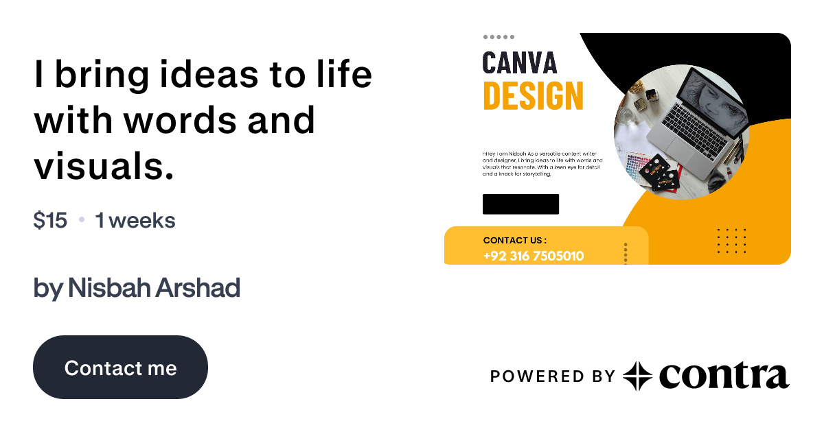 I bring ideas to life with words and visuals. by Nisbah Arshad