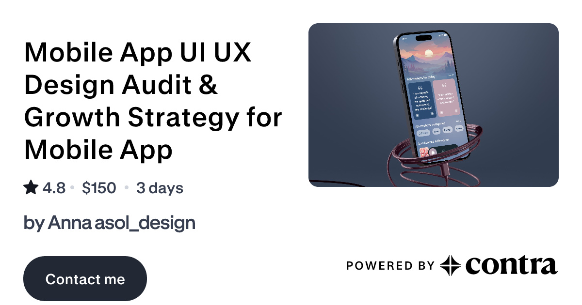 Mobile App UI UX Design Audit & Growth Strategy for Mobile App by Anna ...
