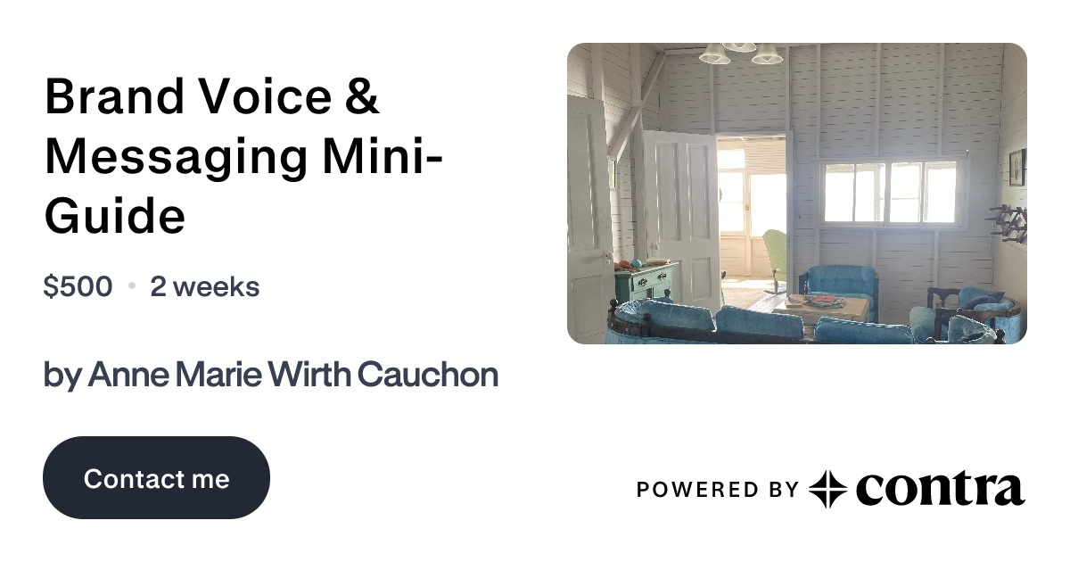 Brand Voice & Messaging Mini-Guide by Anne Marie Wirth Cauchon