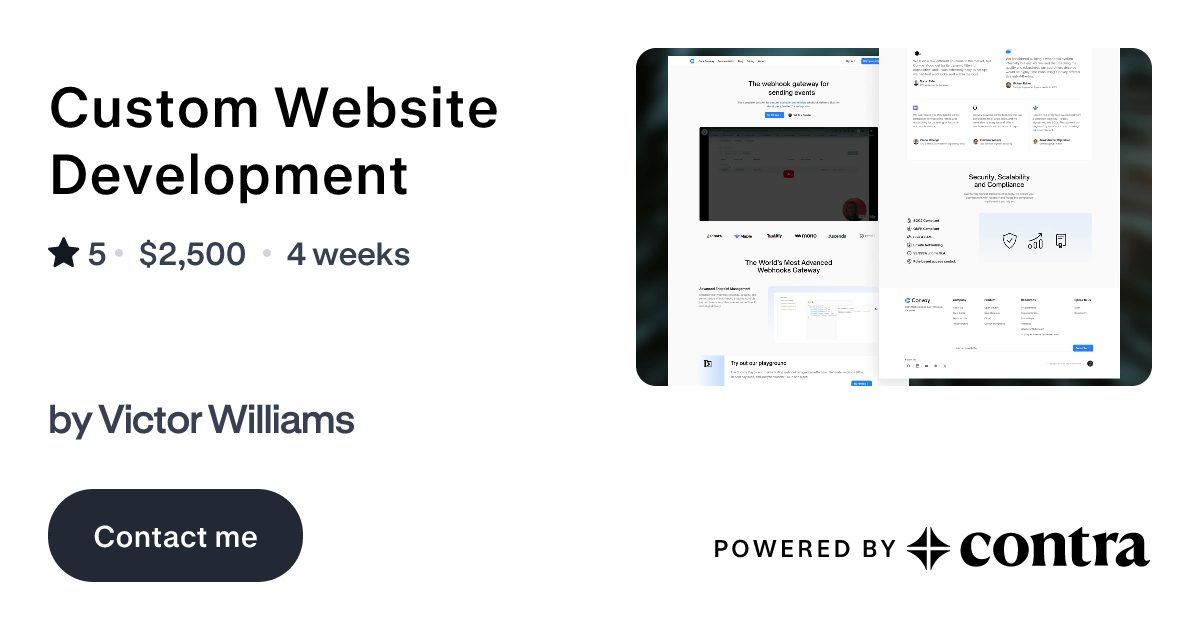 Custom Website Development by Victor Williams
