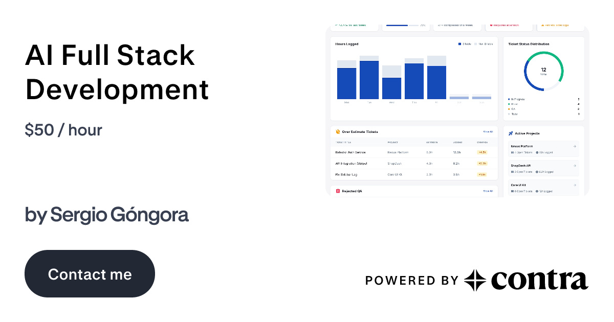 AI Full Stack Development by Sergio Góngora