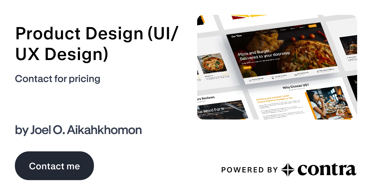 Product Design (UI/UX Design) by Joel O. Aikahkhomon