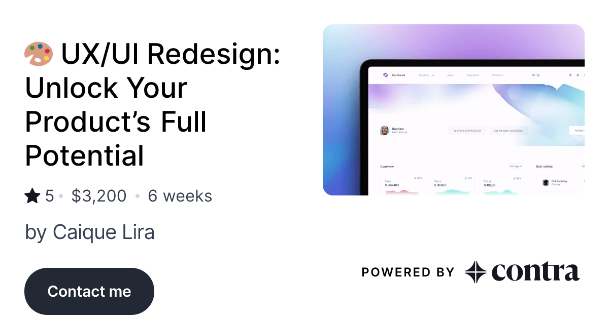 🎨 UX/UI Redesign: Unlock Your Product’s Full Potential by Caique Lira