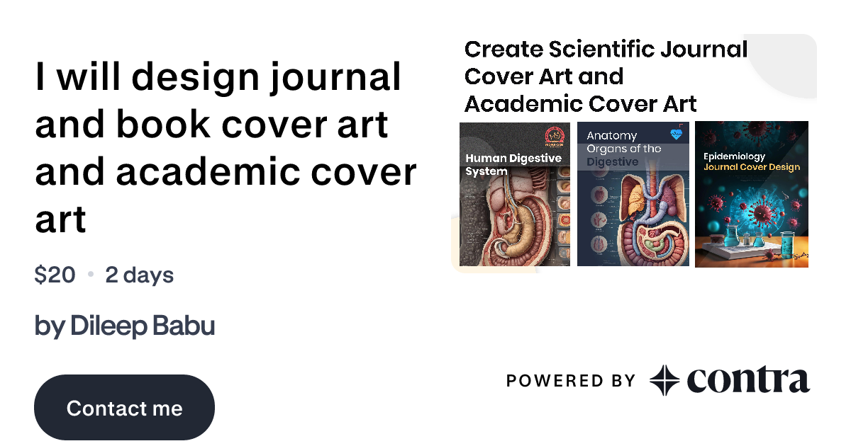 I will design journal and book cover art and academic cover art by ...