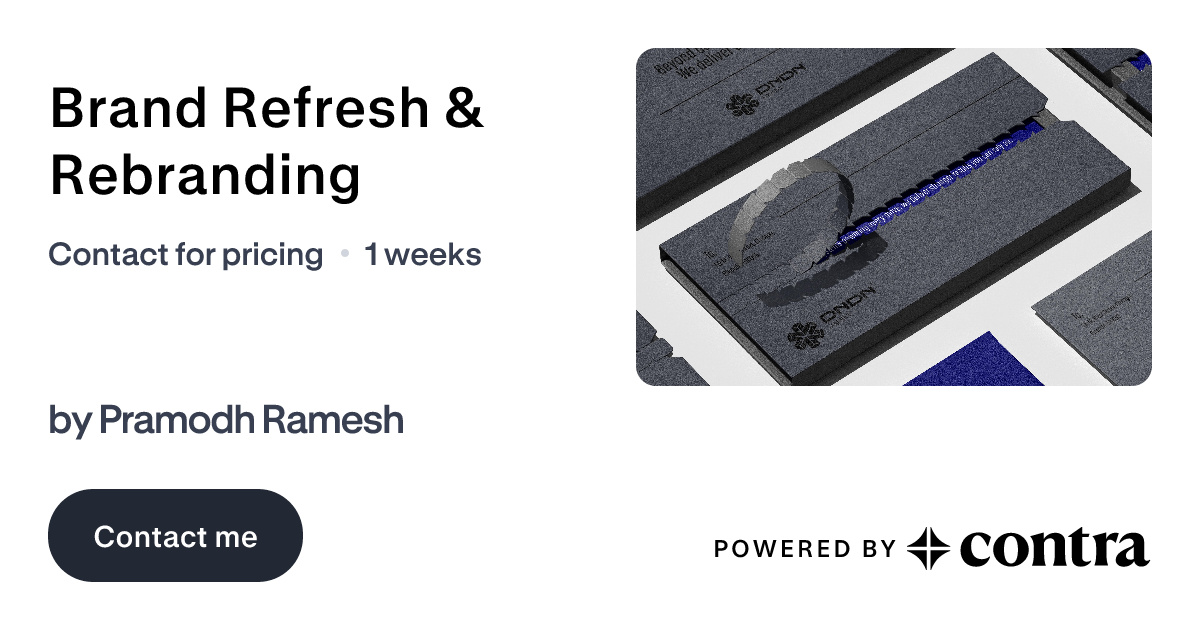 Brand Refresh & Rebranding by Pramodh Ramesh