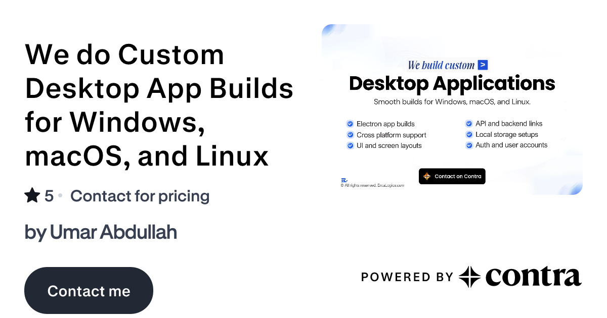 We do Custom Desktop App Builds for Windows, macOS, and Linux by Umar ...