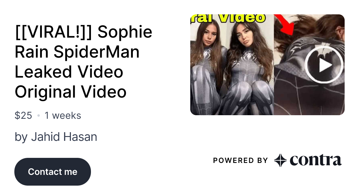 [[VIRAL!]] Sophie Rain SpiderMan Leaked Video Original Video by Jahid Hasan(04)