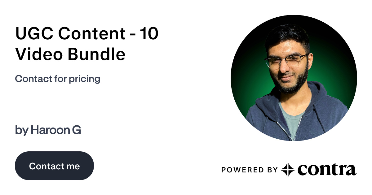 UGC Content - 10 Video Bundle by Haroon G