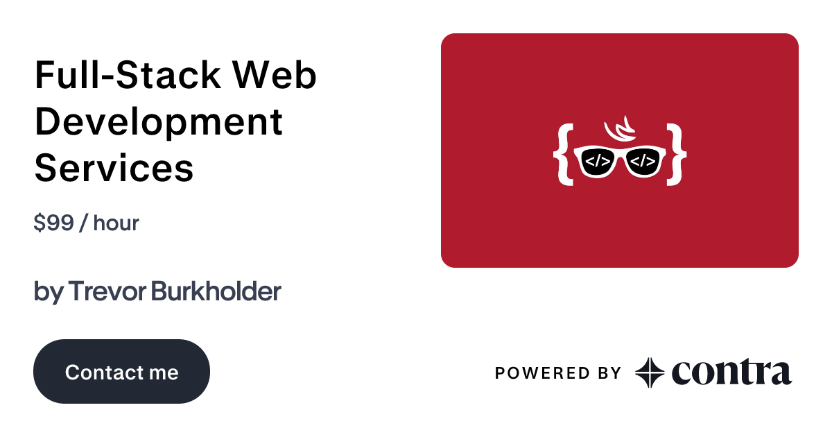 Full-Stack Web Development Services by Trevor Burkholder