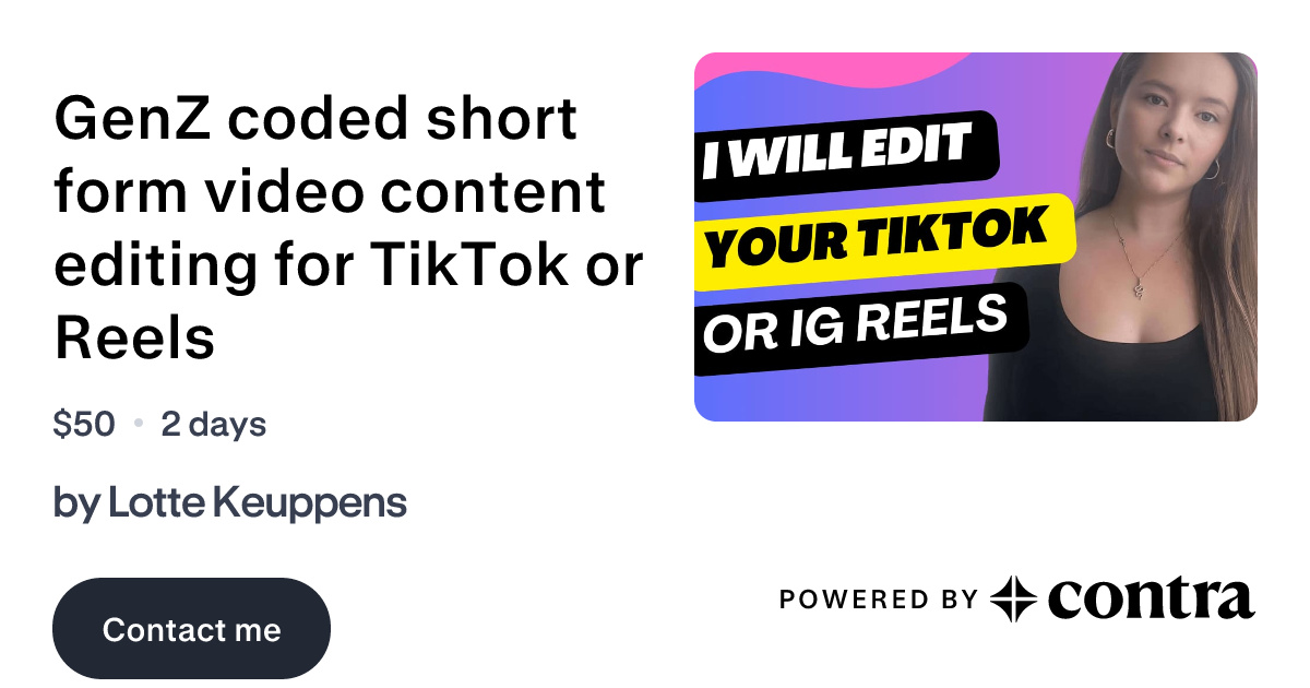 GenZ coded short form video content editing for TikTok or Reels by ...