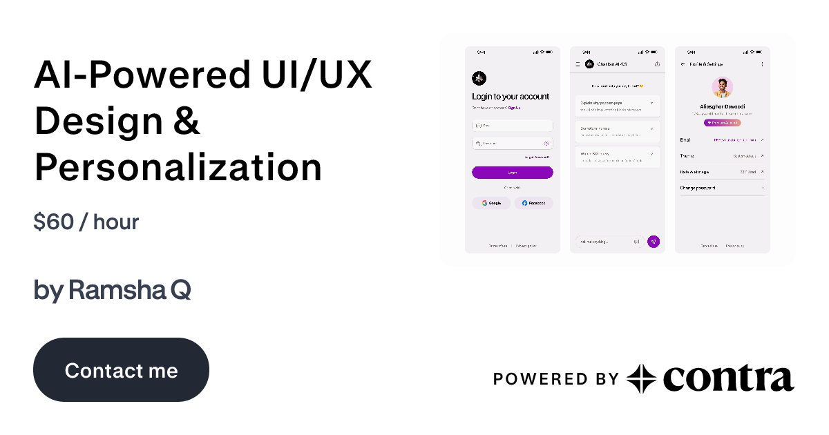 AI-Powered UI/UX Design & Personalization by Ramsha Q