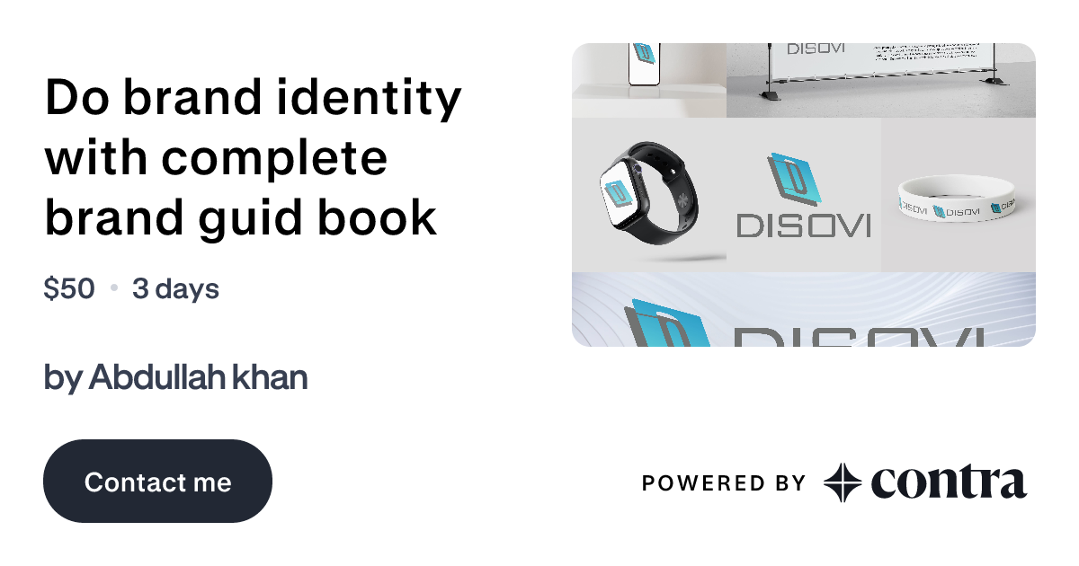 Do brand identity with complete brand guid book by Abdullah khan