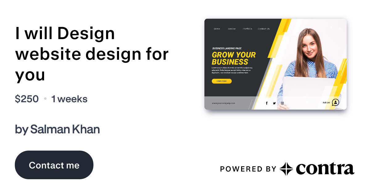 I will Design website design for you by Salman Khan