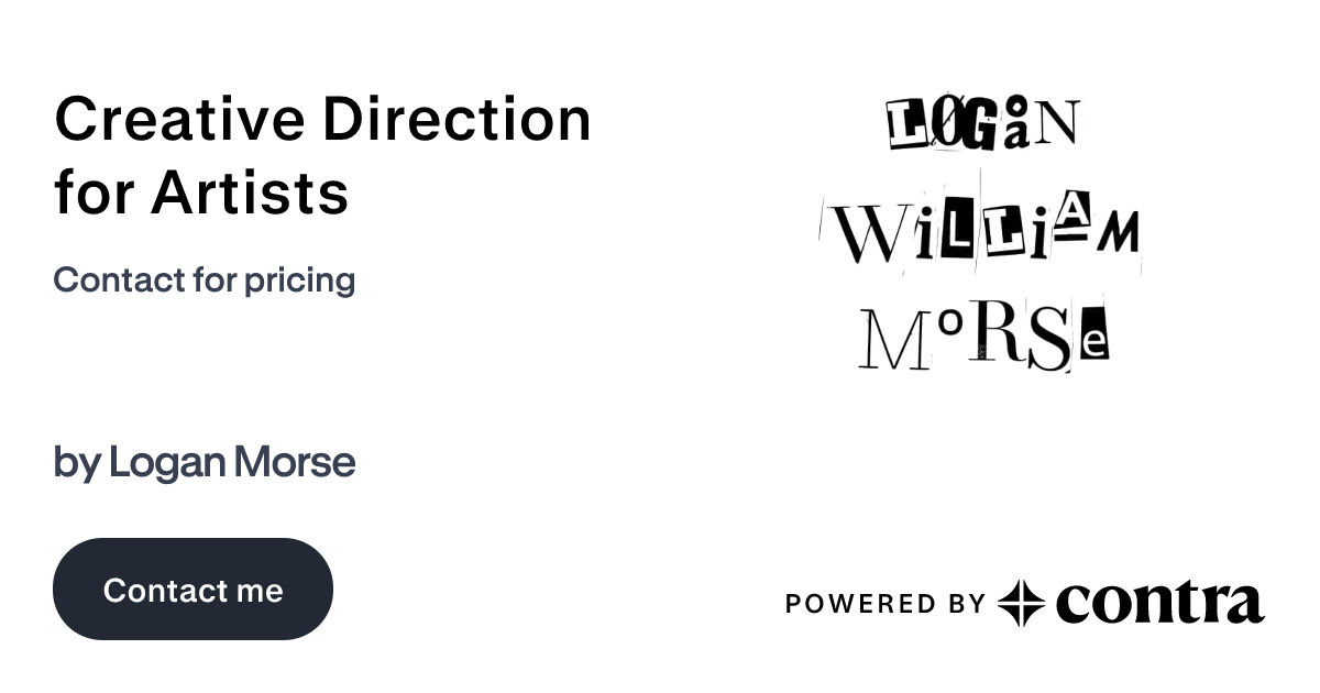 Creative direction for artists by logan william morse