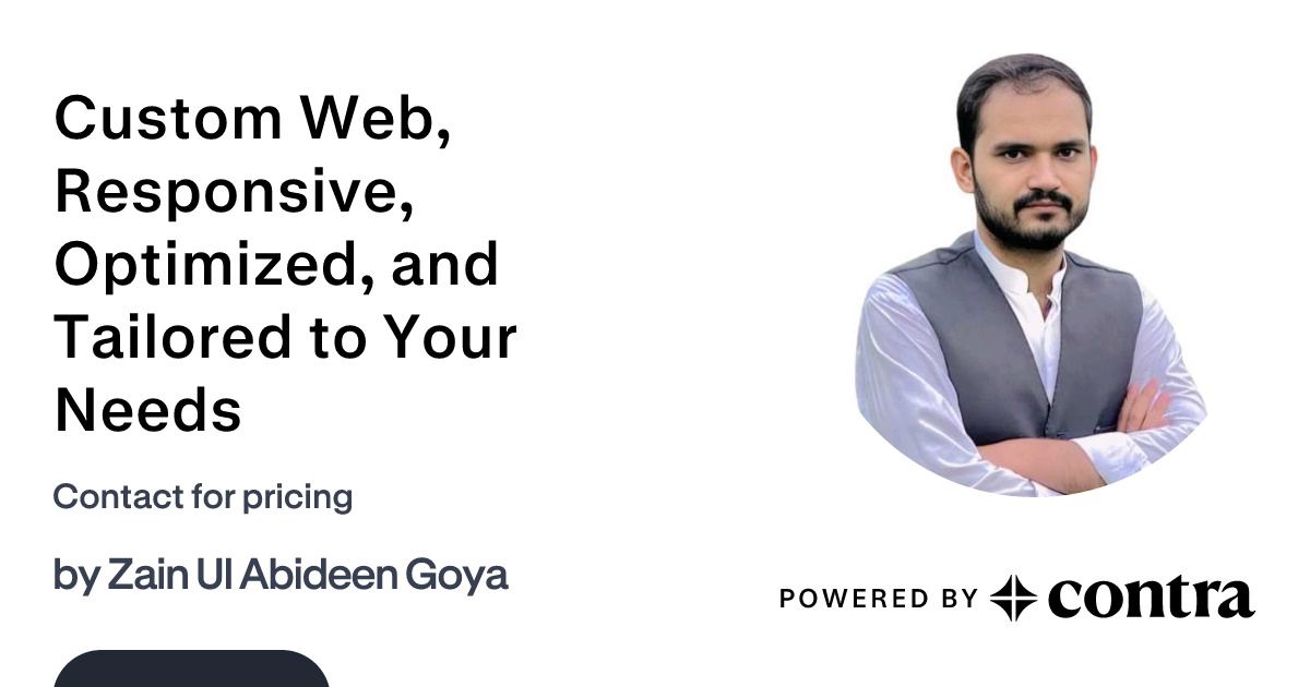 Custom Web, Responsive, Optimized, and Tailored to Your Needs by Zain ...