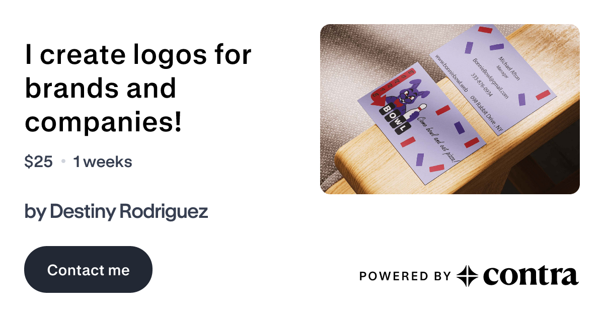 I create logos for brands and companies! by Destiny Rodriguez
