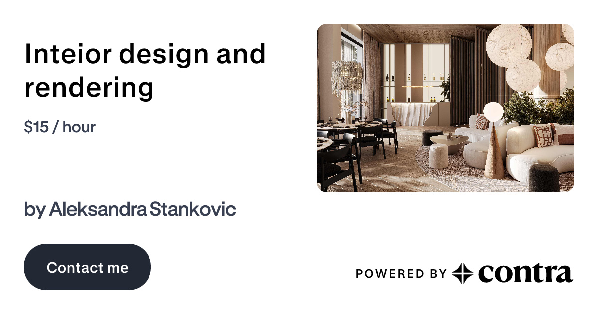 Inteior design and rendering by Aleksandra Stankovic