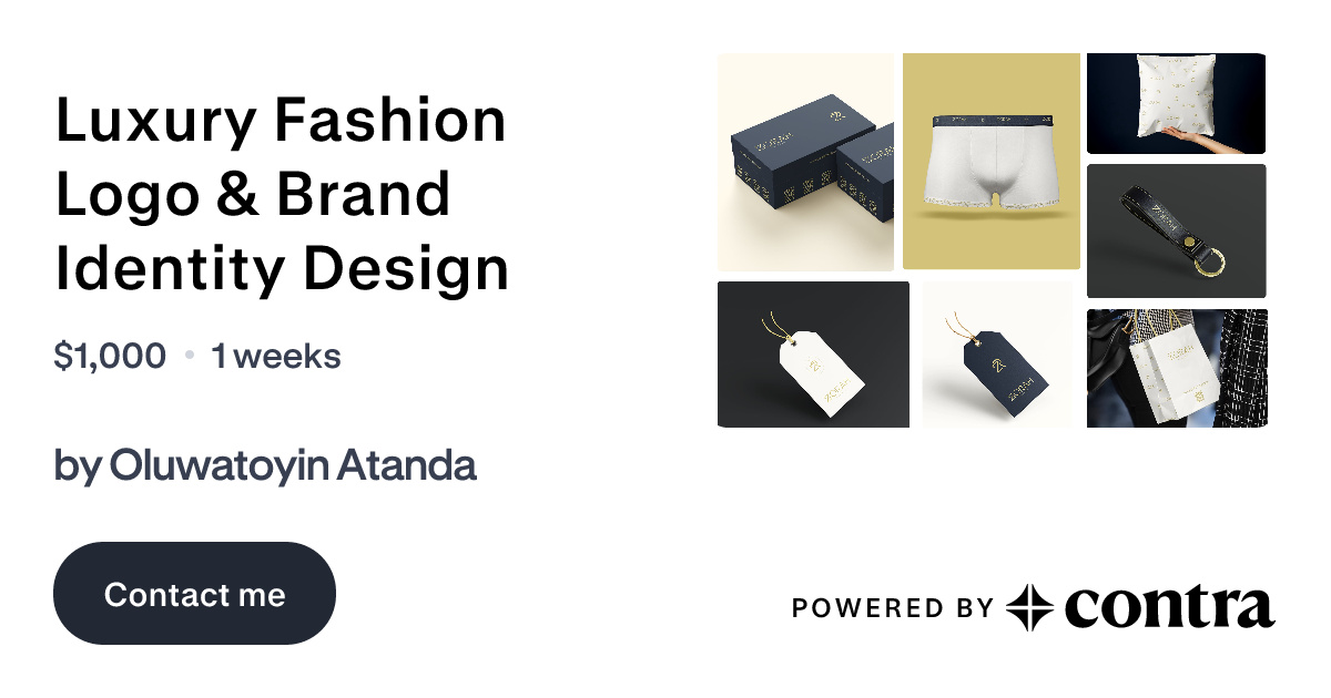 Luxury Fashion Logo & Brand Identity Design by Oluwatoyin Atanda