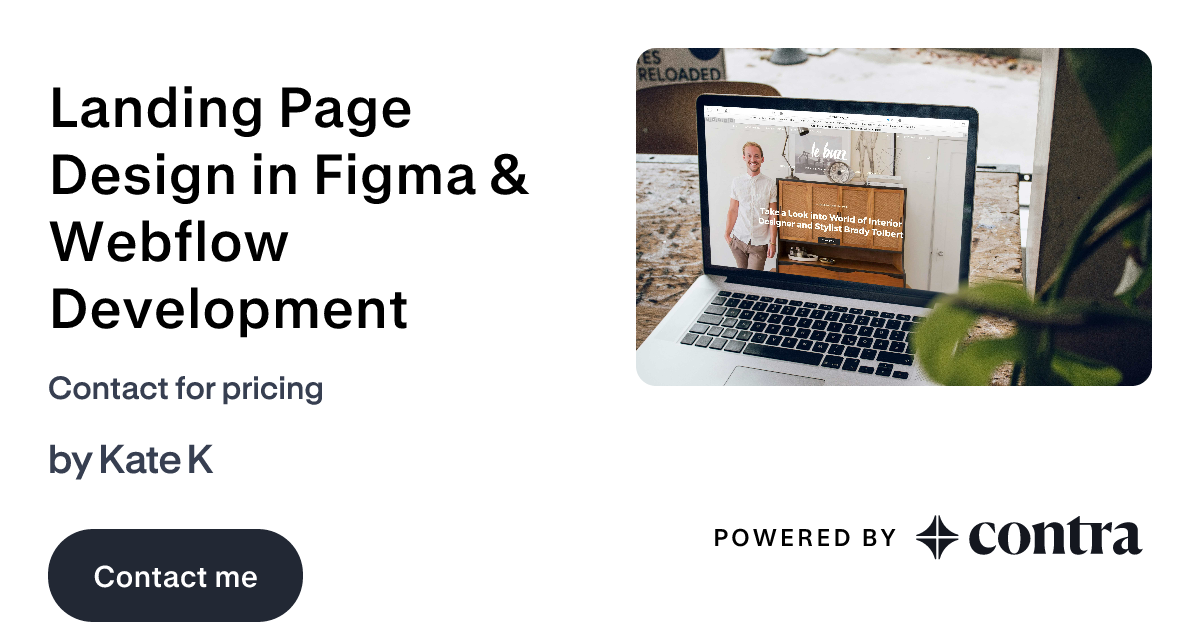 Landing Page Design in Figma & Webflow Development by Kate K