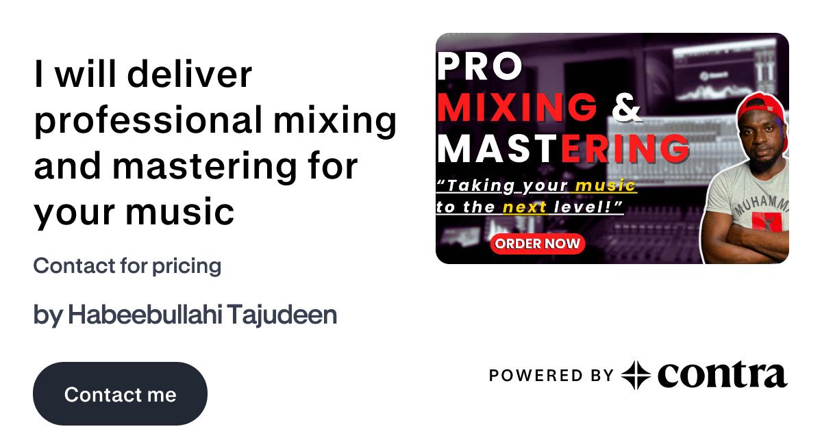 I will deliver professional mixing and mastering for your music by ...