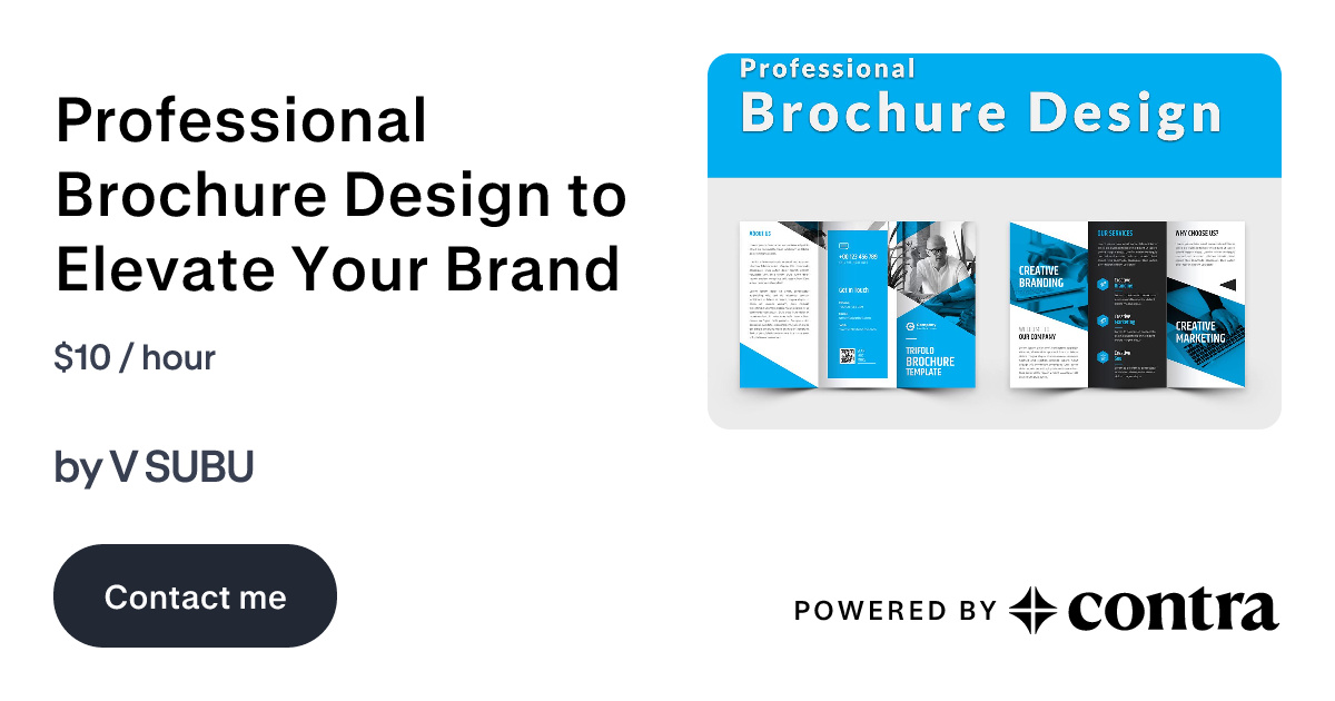 Professional Brochure Design to Elevate Your Brand by V SUBU