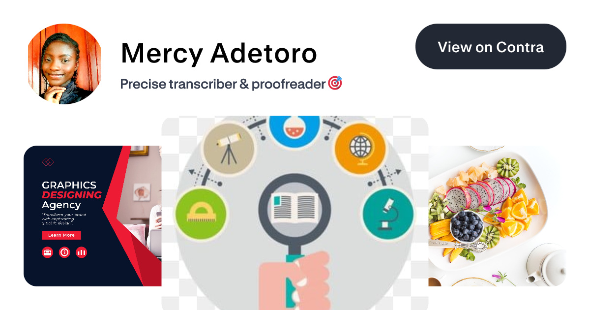 Mercy Adetoro - Graphic Designer | Contra