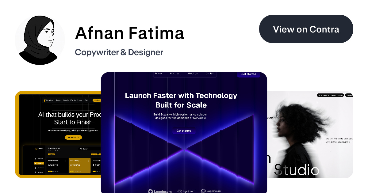 Afnan Fatima - Copywriter | Contra