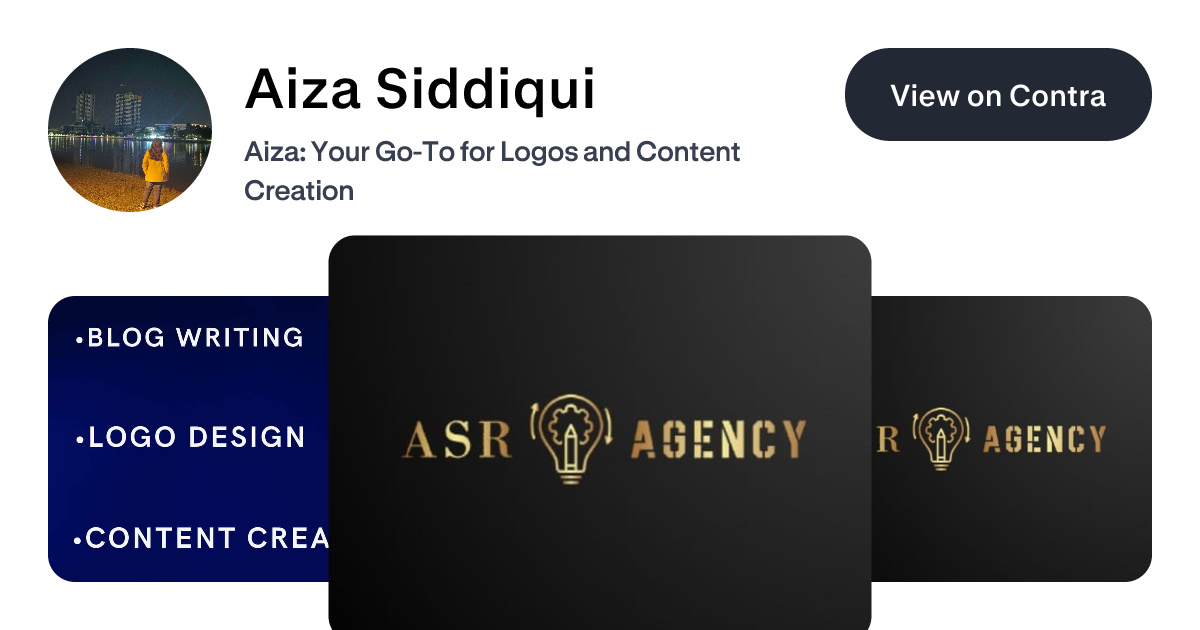 Aiza Siddiqui - Copy Editor | Contra