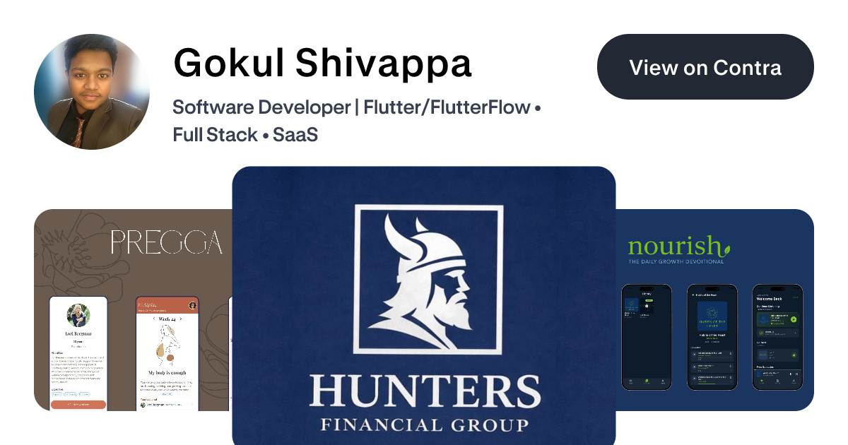 Gokul Shivappa - Flutter Developer | Contra