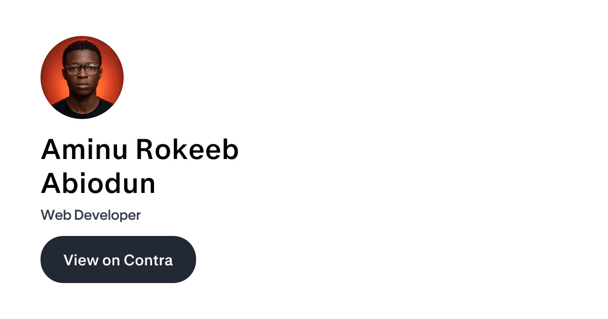 Aminu Rokeeb Abiodun | Contra