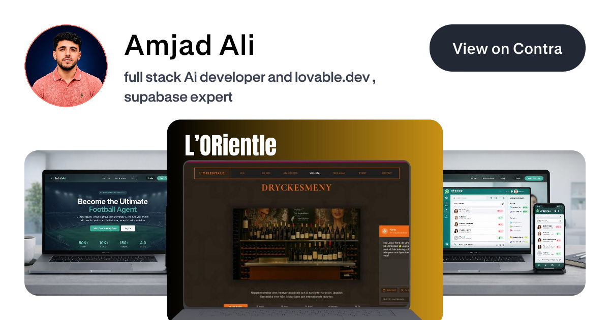 Amjad Ali - Low-Code/No-Code Developer | Contra