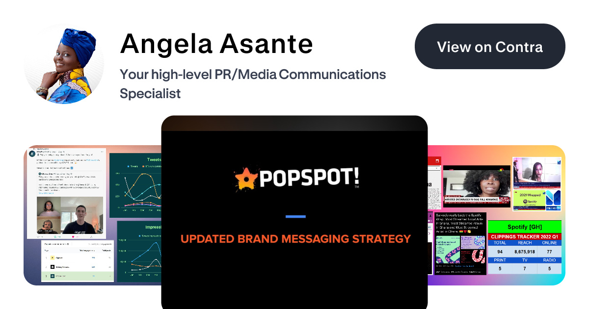 Angela Asante - Graphic Designer | Contra