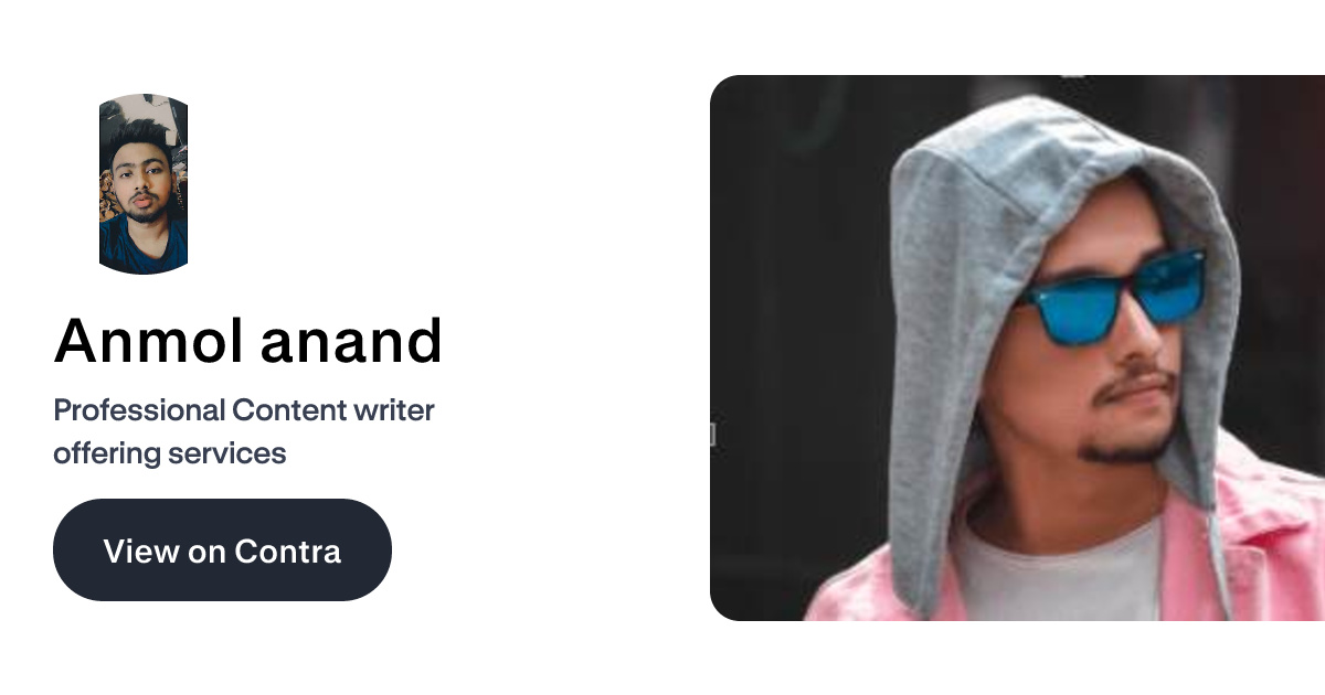 Anmol anand on Contra