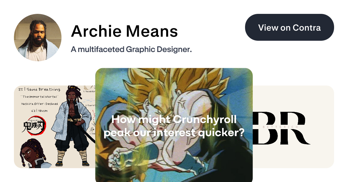 Archie Means - Graphic Designer | Contra