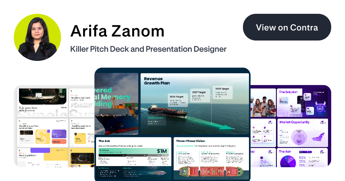 Arifa Zanom - Presentation Designer | Contra