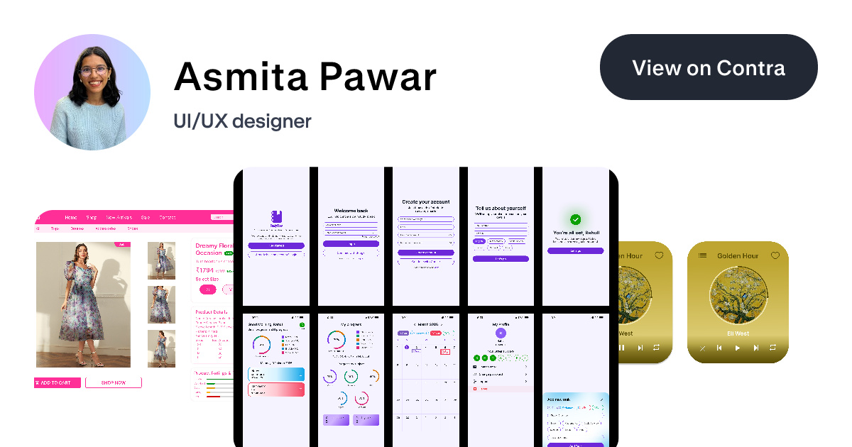Asmita Pawar - UI Designer | Contra