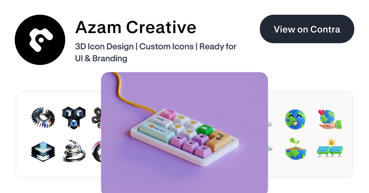 Azam Creative - 3D Designer | Contra