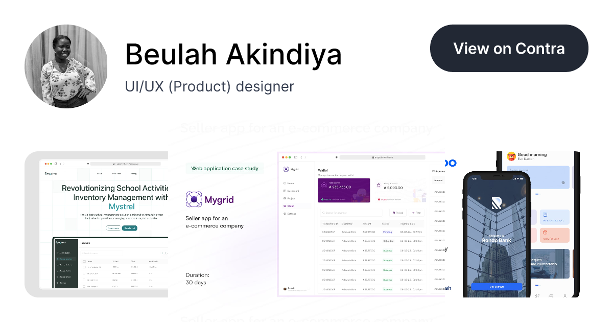 Beulah Akindiya On Contra Ui Ux Product Designer