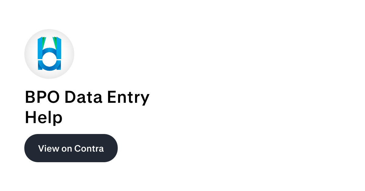 BPO Data Entry Help - Trusted BPO Data Entry Services India, USA | Contra