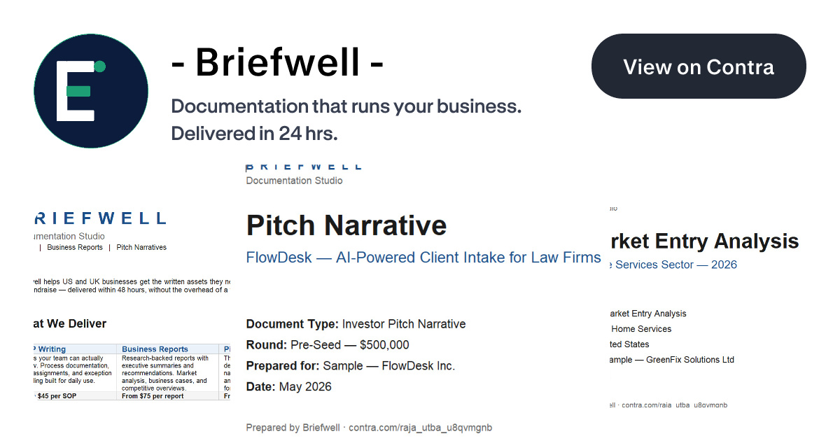 - Briefwell - - AI Writer | Contra