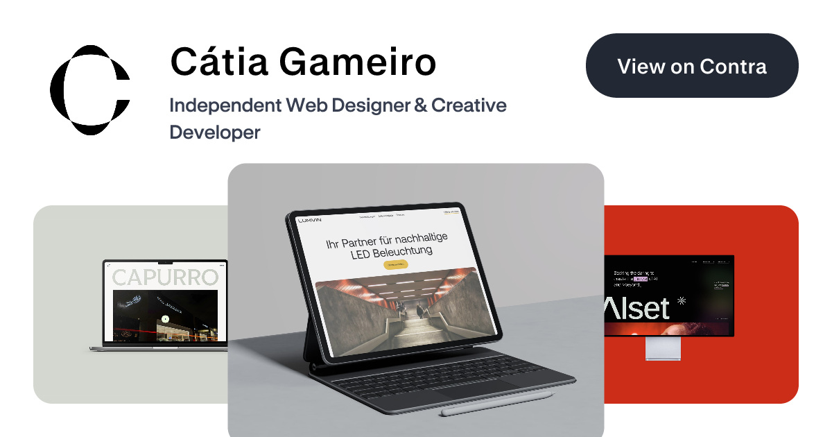 Cátia Gameiro - Webflow Developer | Contra