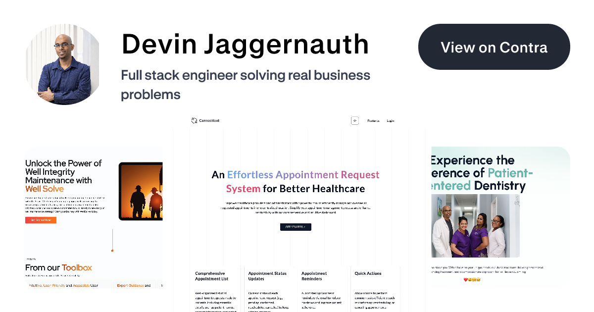 Devin Jaggernauth - Fullstack Engineer | Contra