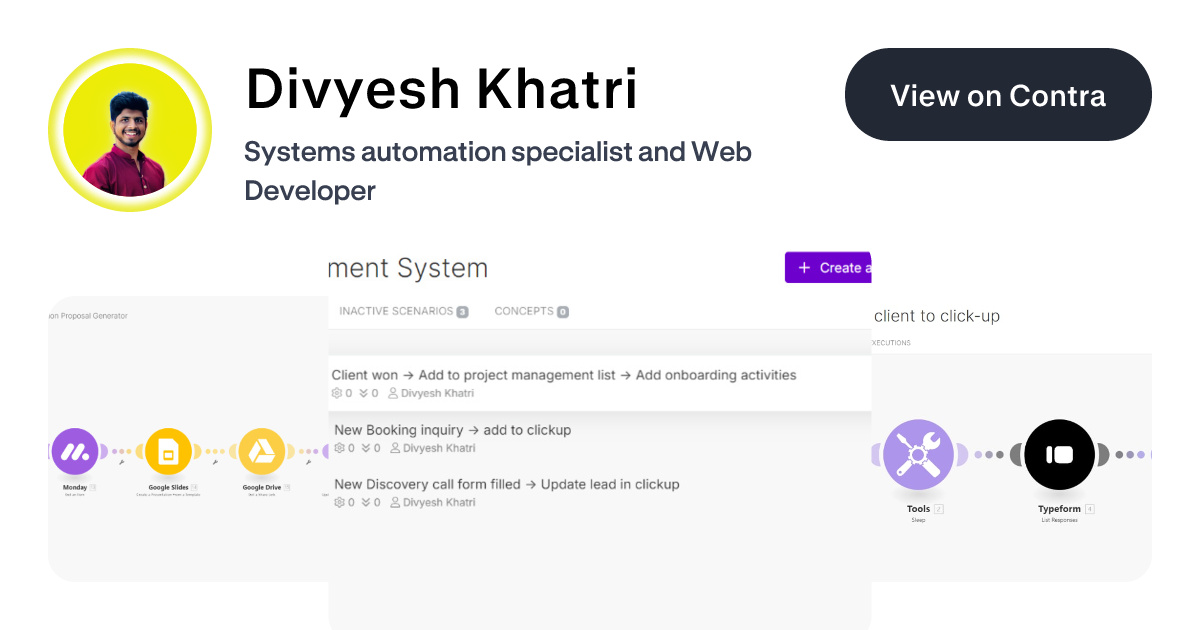 Divyesh Khatri - Business Workflow Automation | Contra