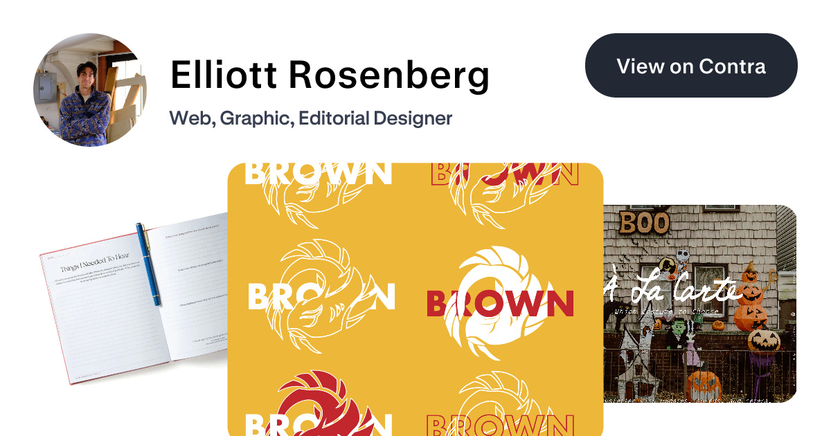 Elliott Rosenberg - Brand Designer | Contra