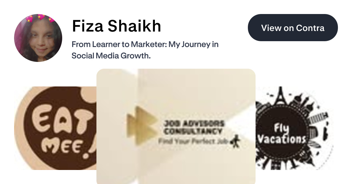 About Fiza Shaikh | Contra