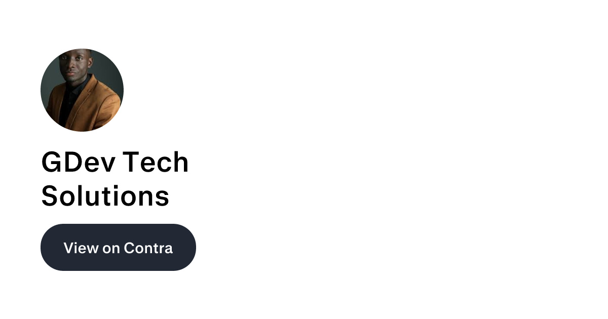 GDev Tech Solutions - CEO | Contra