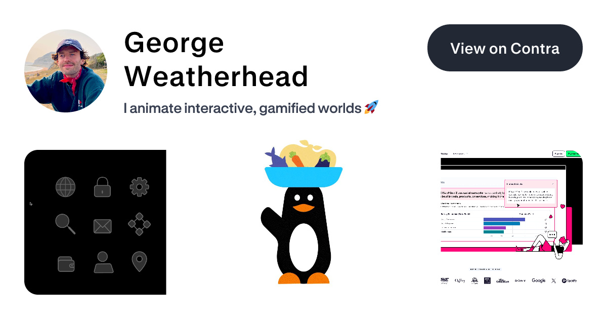 George Weatherhead - I animate interactive, gamified worlds 🚀 | Contra