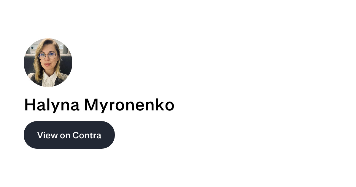 Halyna Myronenko - Head of sales | Contra