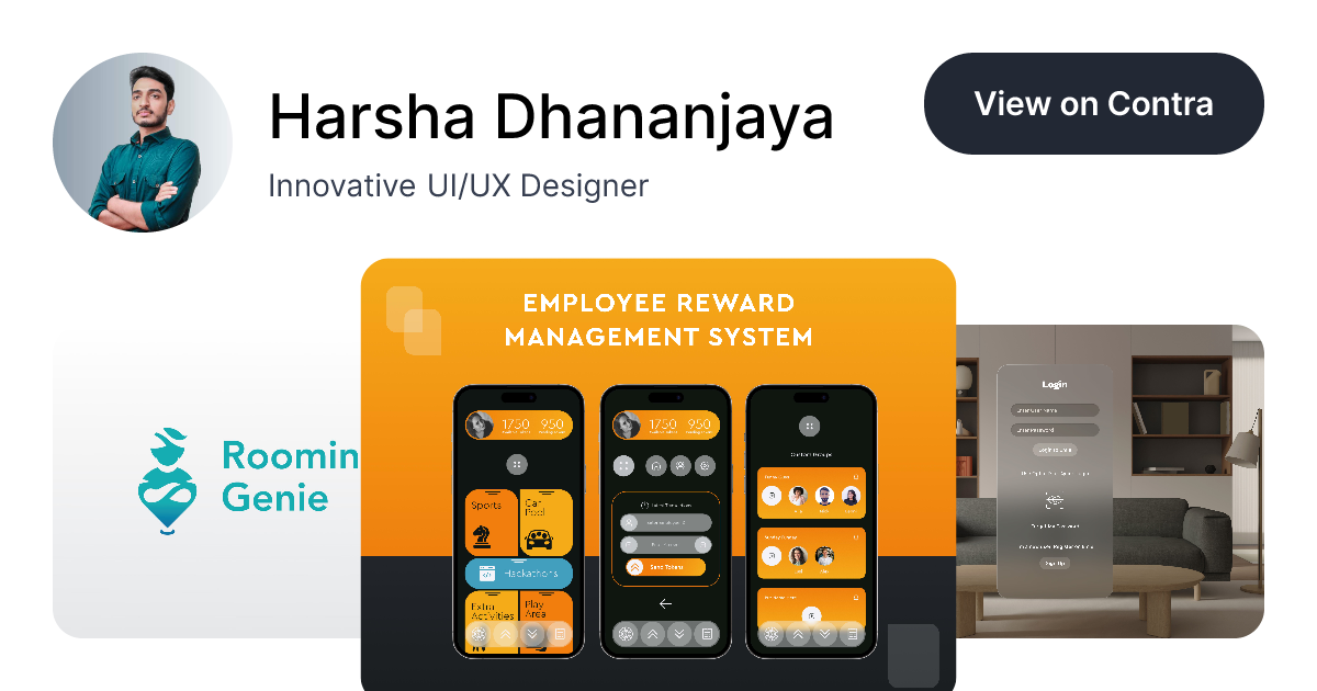 Harsha Dhananjaya on Contra | Innovative UI/UX Designer