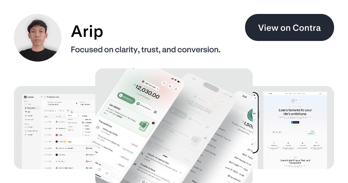 Arip - UI Designer | Contra